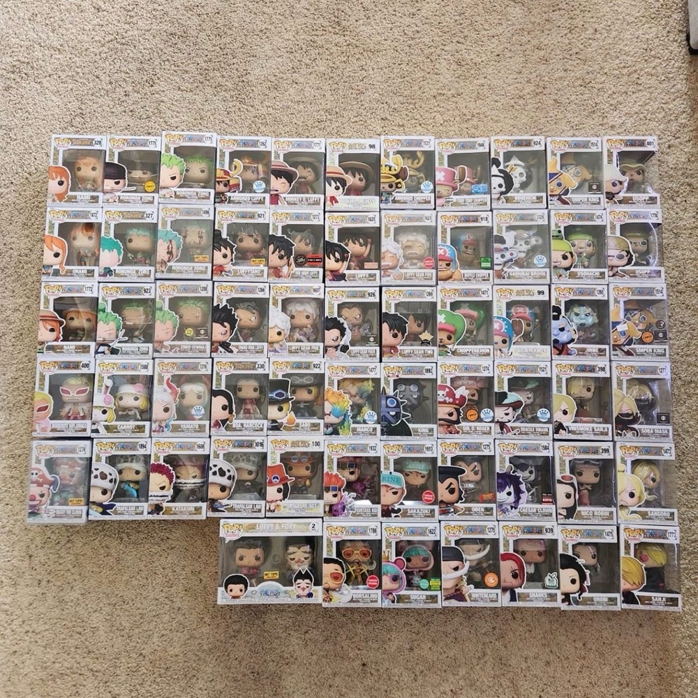 One Piece Funko Pop Assorted Vinyl Figures Collection